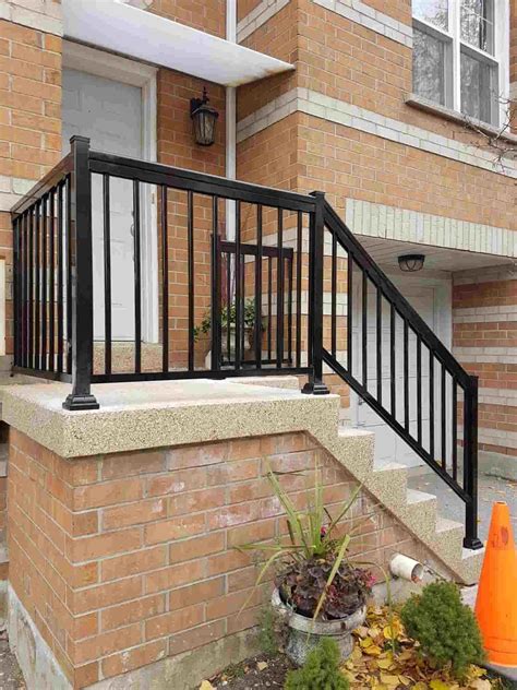 metal railing for front of house|inside railings metal wood glass.